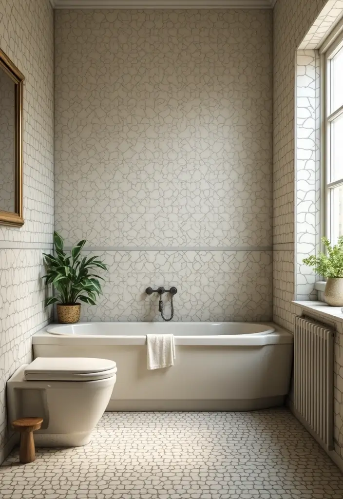 28 Bathroom Tile Ideas Floor Design Trends For 2024 - 18. Vintage-Inspired Patterns 1