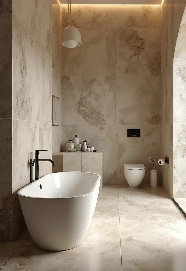 28 Bathroom Tile Ideas Floor Design Trends For 2024 - 2. Natural Stone Tiles 1