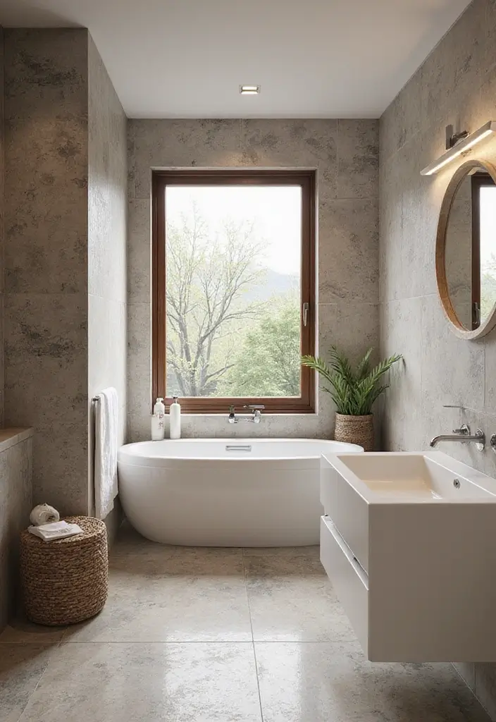 28 Bathroom Tile Ideas Floor Design Trends For 2024 - 27. Hybrid Materials 1