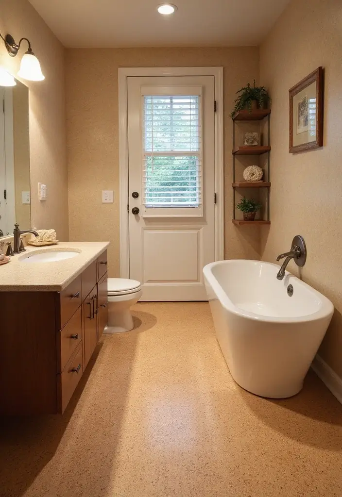 28 Bathroom Tile Ideas Floor Design Trends For 2024 - 5. Cork Flooring 1