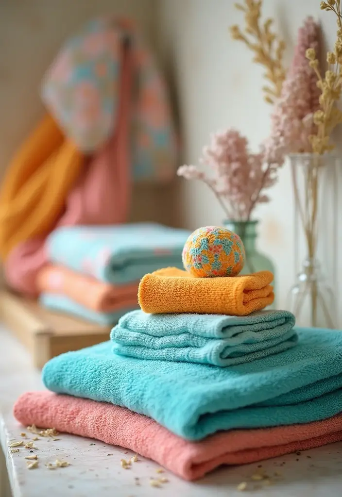 28 Boho Western Bathroom Ideas With Rustic Flair - 25. Colorful Accessories 1
