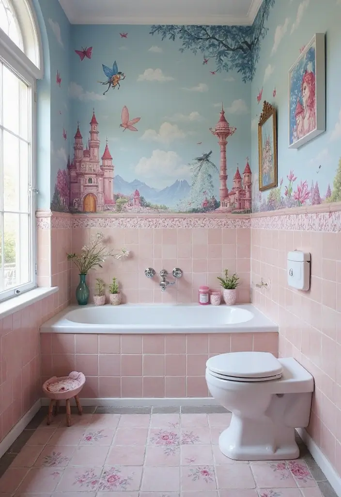 28 Kids Bathroom Tile Ideas That Feel Fun - 7. Fantasy Land 1