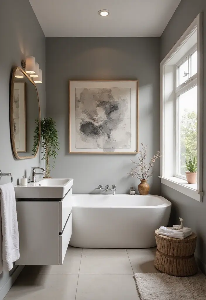 28 Modern Bathroom Ideas That Feel Sleek - 25. Monochromatic Schemes 1