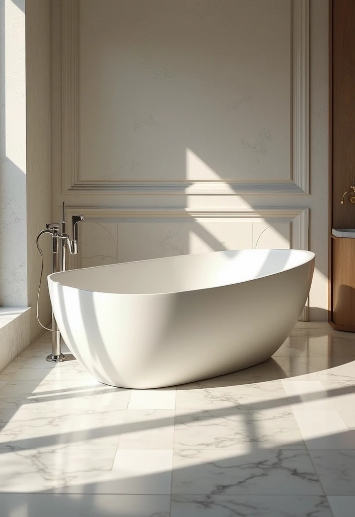 28 Modern Bathroom Ideas That Feel Sleek - 6. Freestanding Bathtubs 1