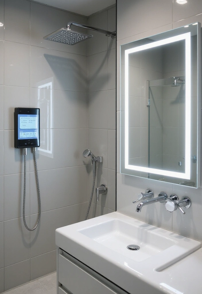 28 Modern Bathroom Ideas That Feel Sleek - 7. Smart Bathroom Technology 1