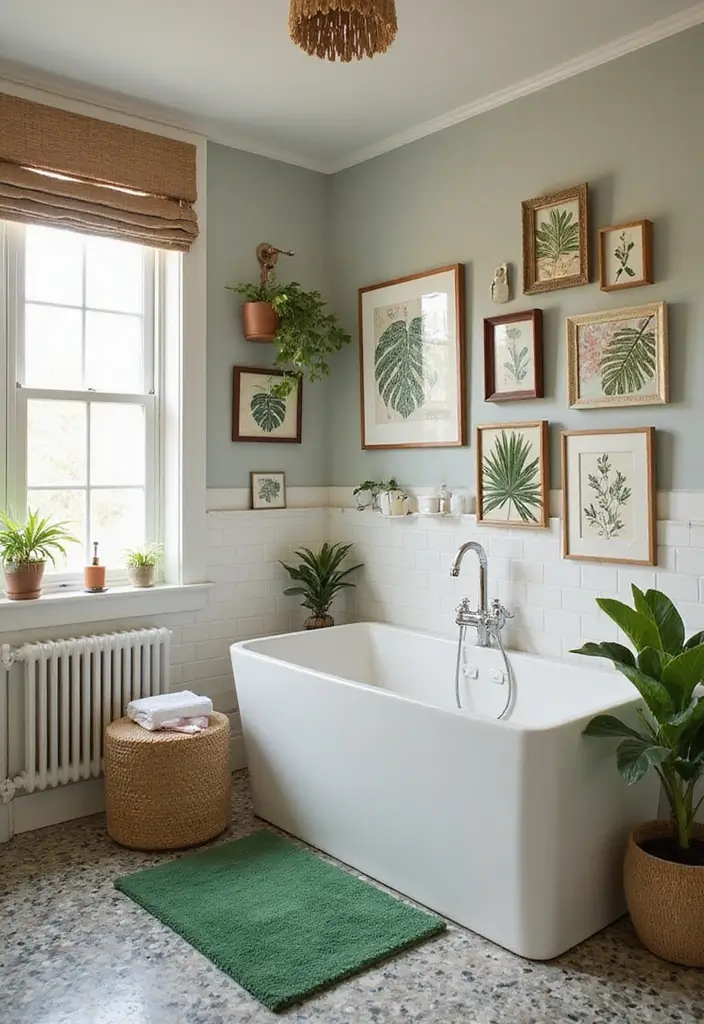 28 Modern Tropical Bathroom Ideas With Natural Tones - 28. Personal Touches for Uniqueness 1