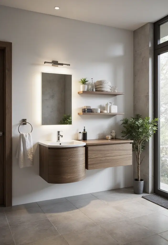 28 Small Half Bathroom Decor Ideas That Feel Spacious - 6. Compact Vanities 1
