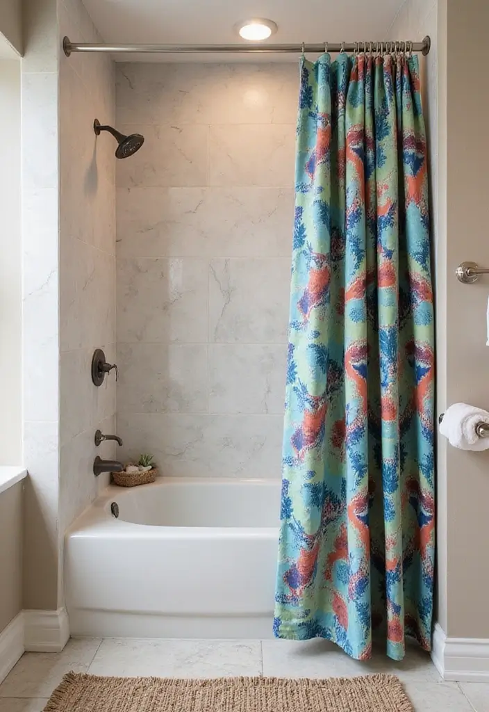 28 Walk In Bathroom Showers That Redefine Luxury - 26. Unique Shower Curtains 1