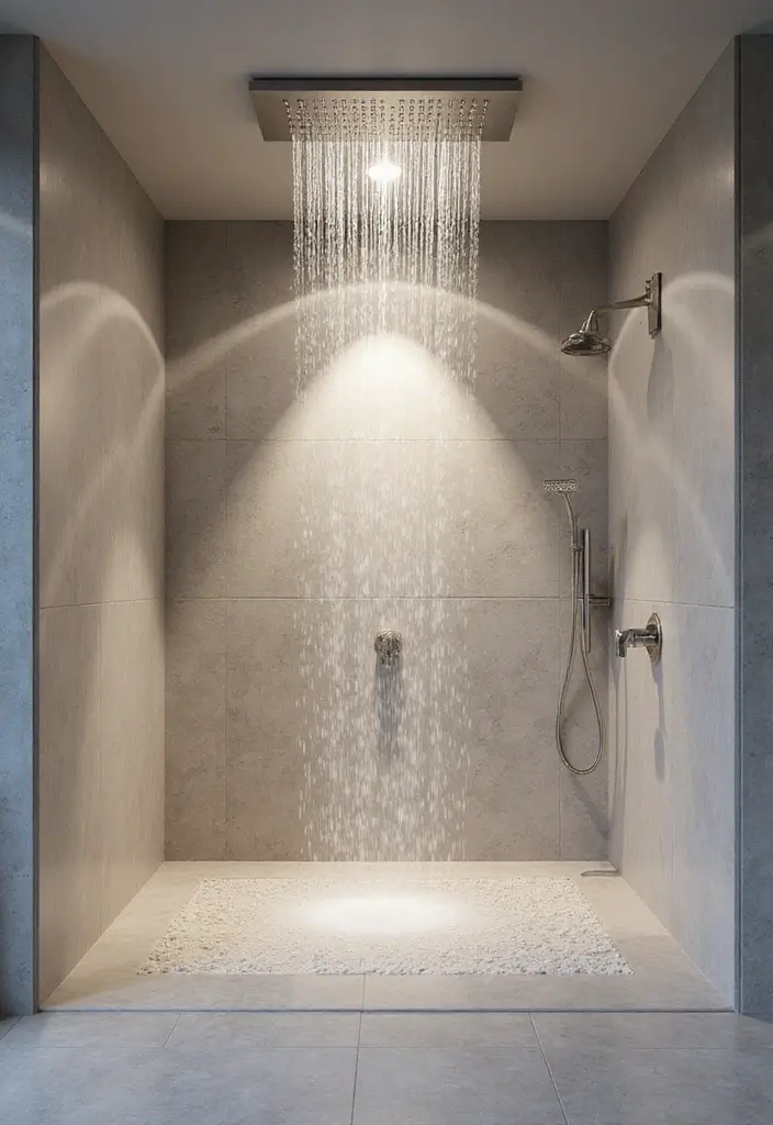 28 Walk In Bathroom Showers That Redefine Luxury - 27. Waterfall Features 1