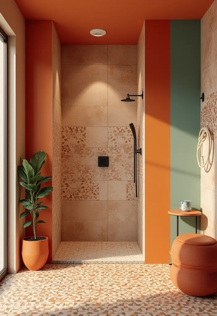 28 Walk In Bathroom Showers That Redefine Luxury - 6. Color Play 1