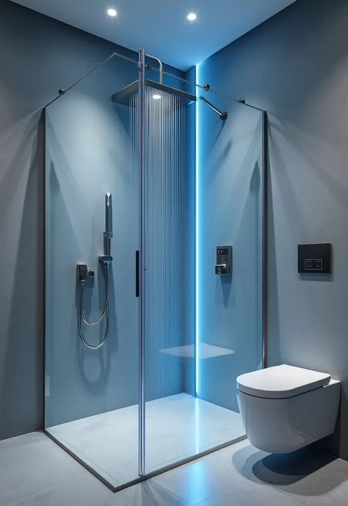 28 Walk In Bathroom Showers That Redefine Luxury - 8. Smart Shower Technology 1