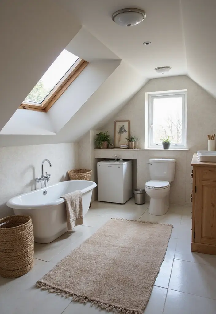 29 Attic Bathroom Ideas That Maximize Every Corner 92 29 Attic Bathroom Ideas That Maximize Every Corner - 14. Multi-Functional Spaces 1