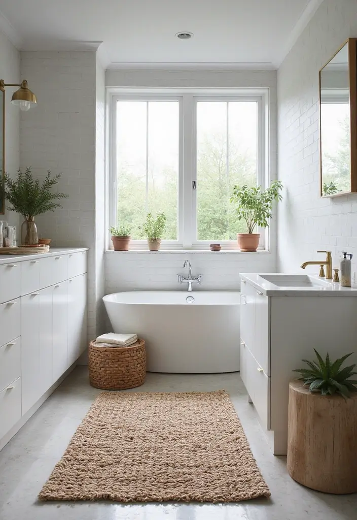 29 Bathroom Runner Rug Ideas That Tie The Room Together - 12. Textured Recycled Rugs 1
