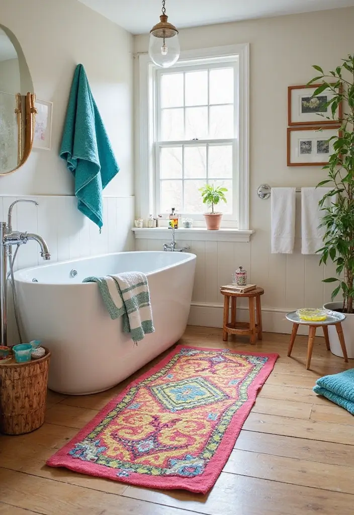 29 Bathroom Runner Rug Ideas That Tie The Room Together - 2. Recycled Cotton Rugs 1