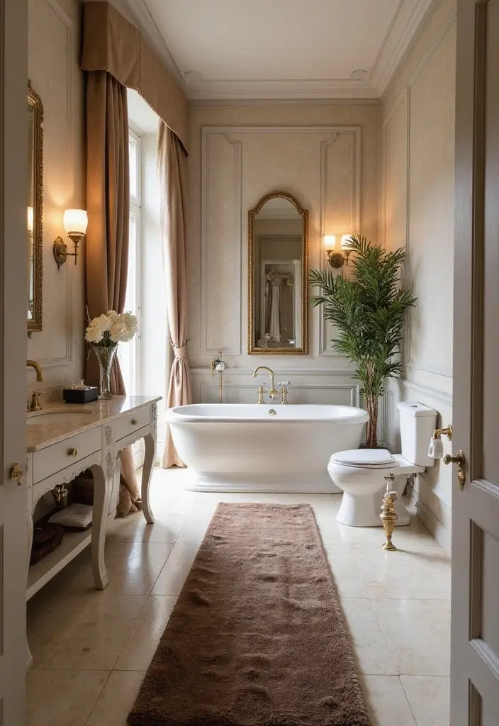 29 Bathroom Runner Rug Ideas That Tie The Room Together - 21. Luxurious Velvet Rugs 1