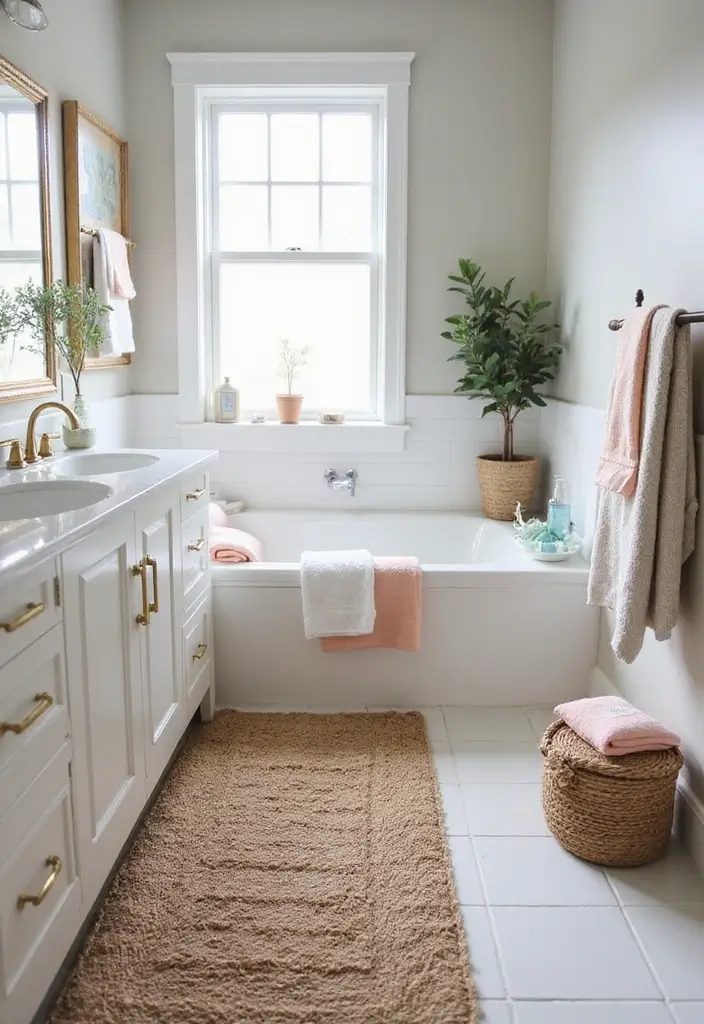 29 Bathroom Runner Rug Ideas That Tie The Room Together - 3. Biodegradable Jute Rugs 1