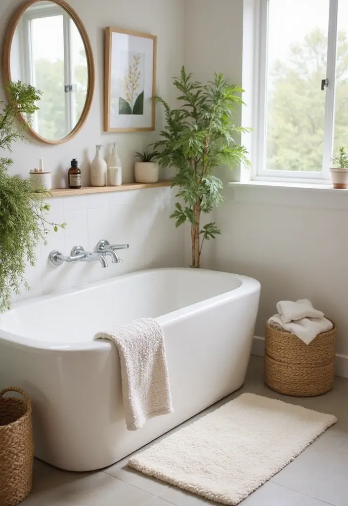 29 Bathroom Runner Rug Ideas That Tie The Room Together - 4. Organic Cotton Bath Mats 1