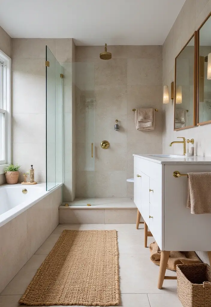 29 Bathroom Runner Rug Ideas That Tie The Room Together - 6. Bamboo Rugs 1