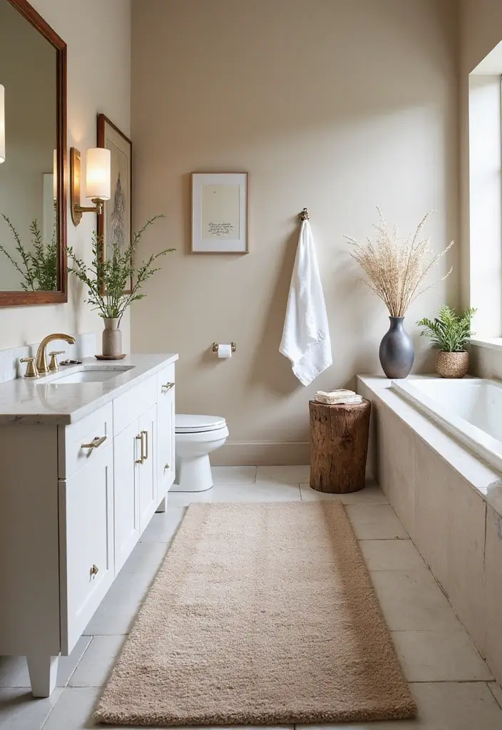29 Bathroom Runner Rug Ideas That Tie The Room Together - 9. Fair Trade Wool Rugs 1