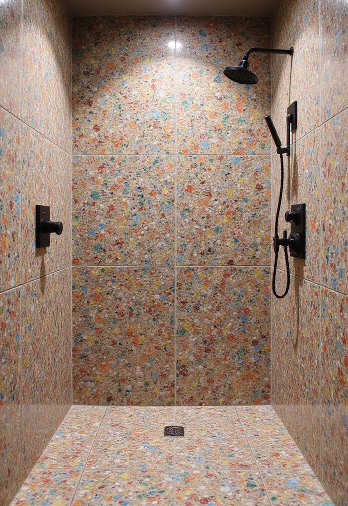 29 Bathroom Shower Tile Ideas That Feel Modern - 7. Terrazzo Tiles 1