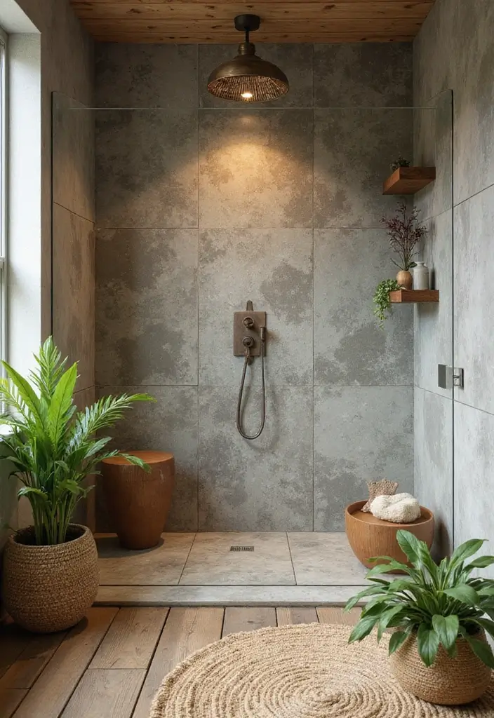 29 Bathroom Shower Tile Ideas That Feel Modern - 9. Nature-Inspired Colors 1