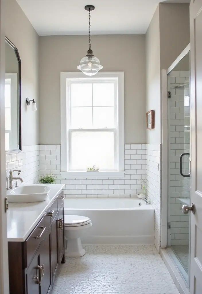 29 Bathroom Tiles Combination Ideas That Work Beautifully - 13. Subway Tiles for Timeless Style 1