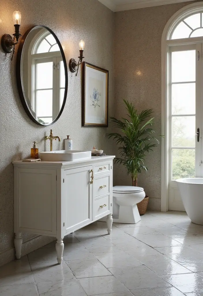 29 Bathroom Tiles Combination Ideas That Work Beautifully - 14. Glass Tiles for an Elegant Finish 1