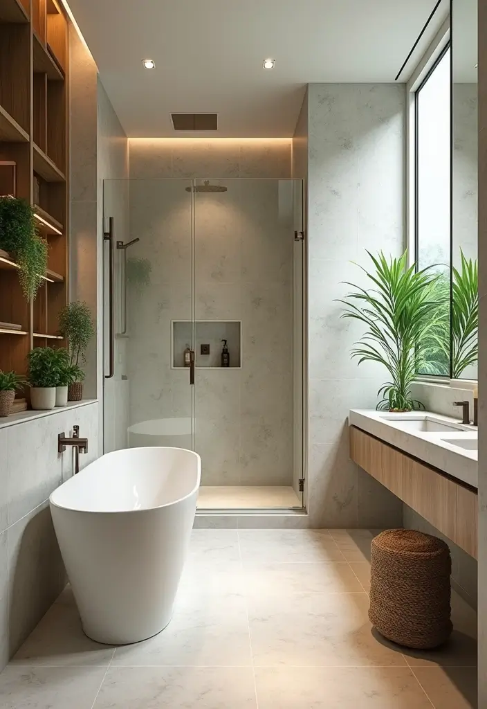 29 Ensuite Bathroom Ideas Master Bedrooms With Luxury Touch - 24. Indoor Plants 1