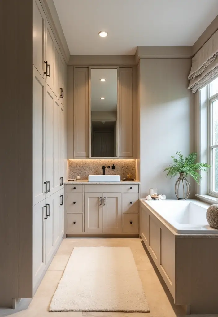 29 Ensuite Bathroom Ideas Master Bedrooms With Luxury Touch - 25. Customized Cabinetry 1