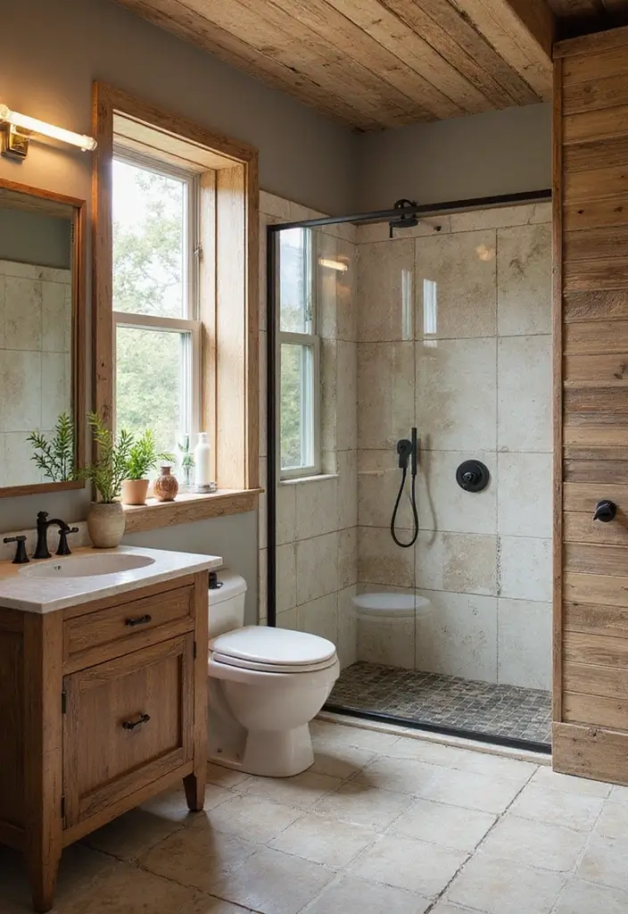 29 Green And White Bathroom Designs That Feel Fresh - 5. Eco-Friendly Materials 1