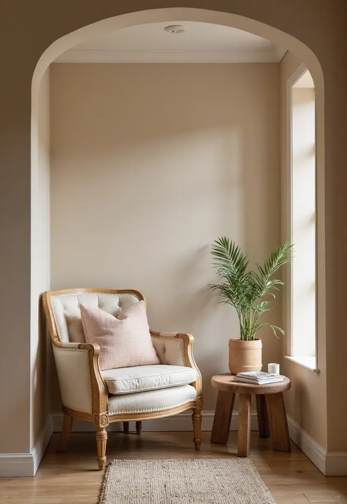 29 Modern French Country Bathroom Ideas That Feel Romantic - 13. Cozy Nooks 1