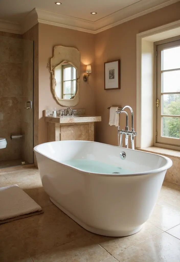 29 Modern French Country Bathroom Ideas That Feel Romantic - 29. Spa-like Features 1