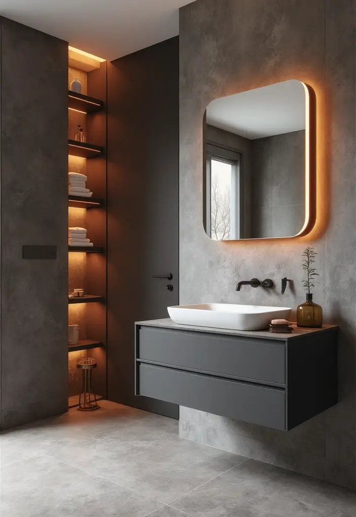 29 Modern Gray Bathroom Designs That Feel Sophisticated - 24. Sophisticated Color Combinations 1