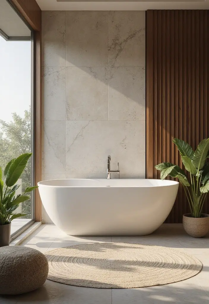 29 Modern Gray Bathroom Designs That Feel Sophisticated - 8. Luxurious Freestanding Tubs 1