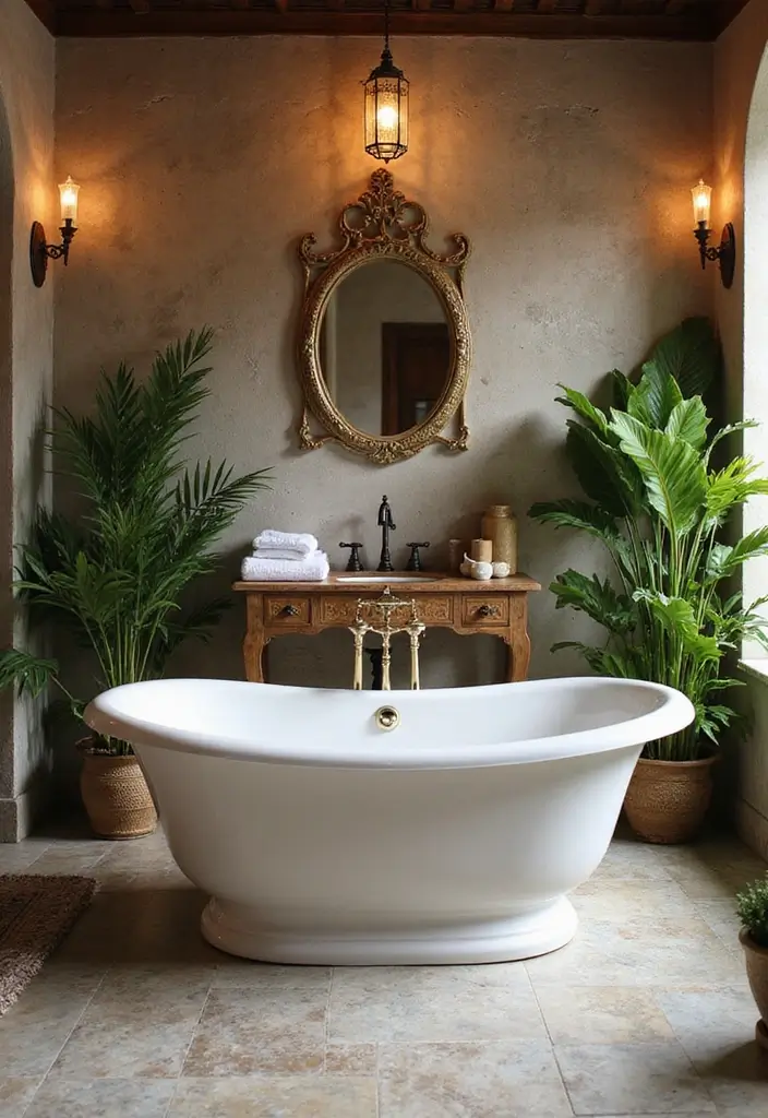 29 Moroccan Style Bathroom Designs Full Of Detail - 2. Luxurious Bathtubs 1