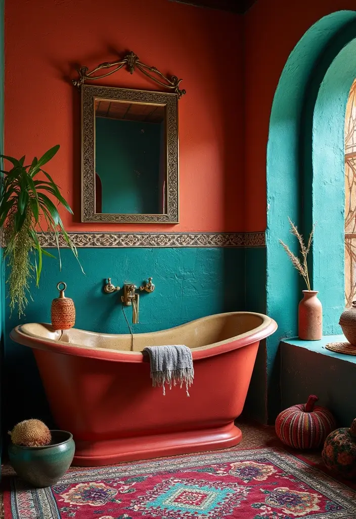 29 Moroccan Style Bathroom Designs Full Of Detail - 3. Rich Color Schemes 1