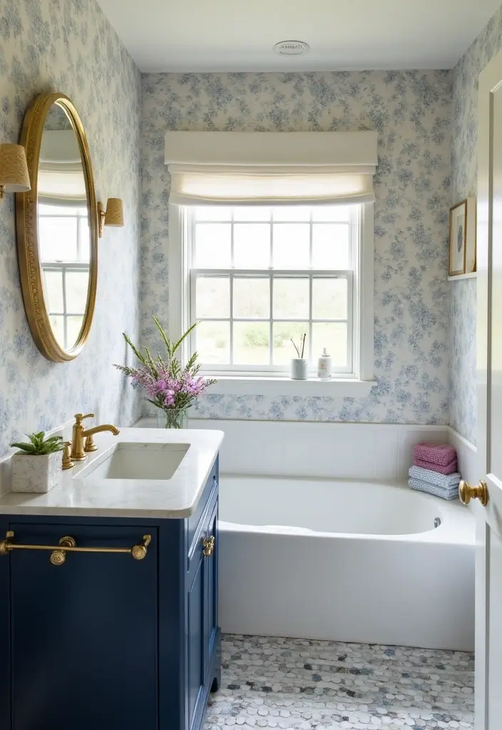 29 Navy Blue And Gold Bathroom Designs That Exude Luxury - 29. Personalized Touches 1