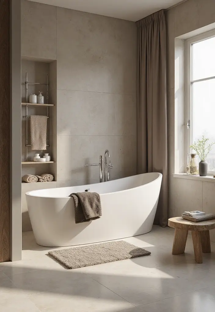 29 Sims 4 CC Bathroom Set Ideas For Builders - 27. Sophisticated Neutrals 1