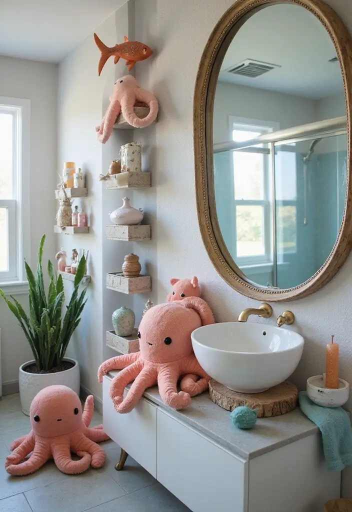 29 Under The Sea Bathroom Ideas For Kids And Adults - 4. Sea Creature Bathroom Decor 1