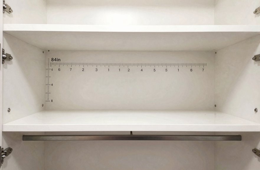 How to Set Standard Closet Shelving Heights 1 84 inch top shelf standard height