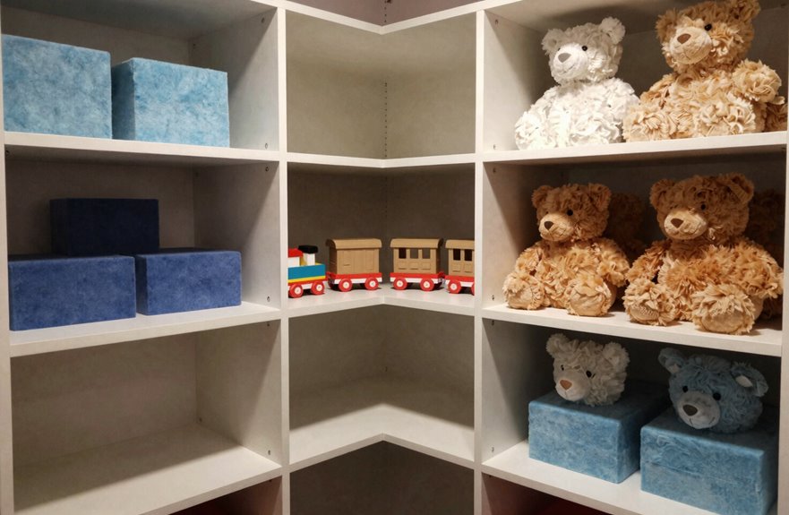adjustable shelving for bulky toys