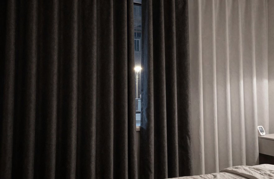 blackout curtains improve insulation and sound attenuation