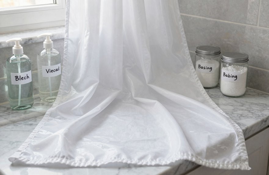 bleach for heavy vinegar baking soda for light options