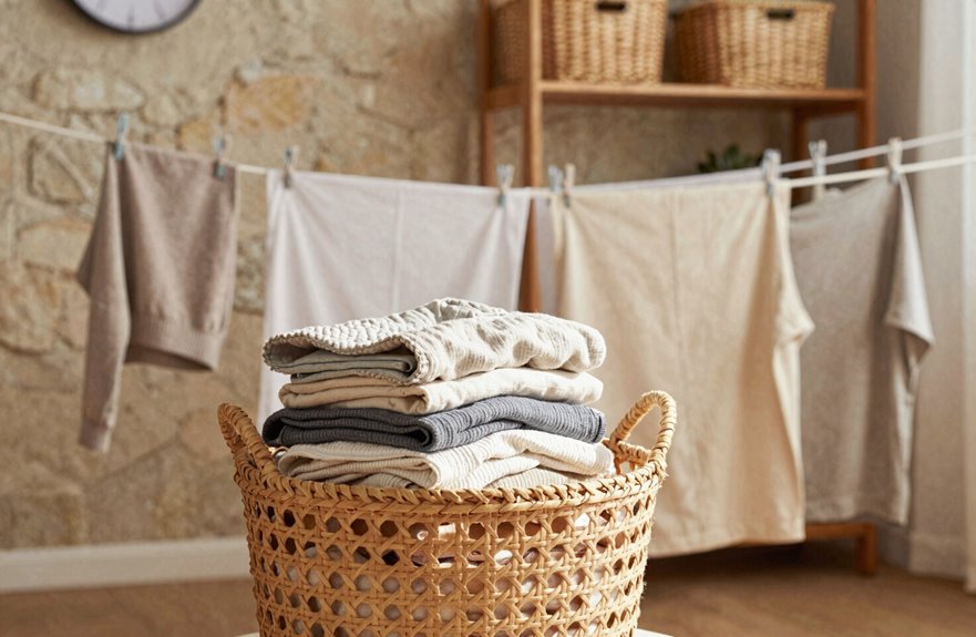 5 Ways to Store Clothes Without a Closet 5 breathable basket for clean laundry