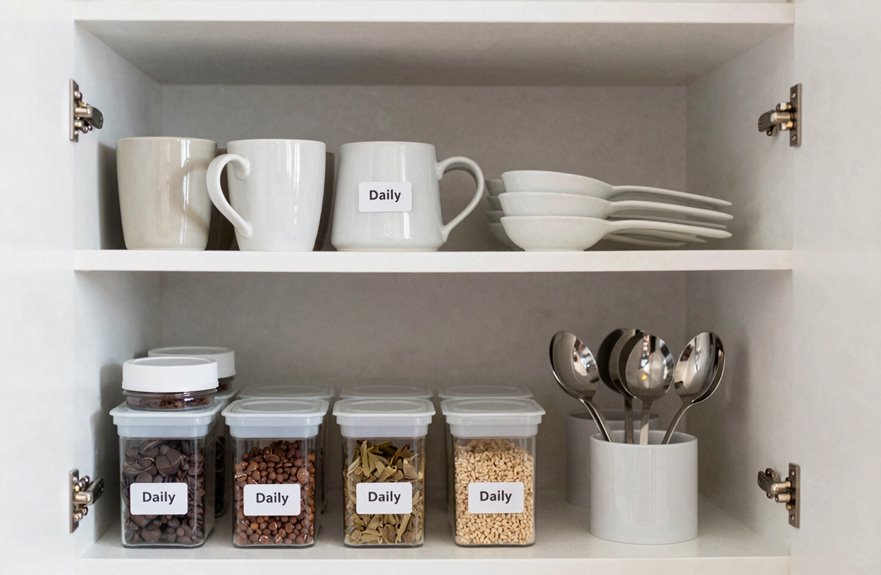 5 Kitchen Cabinet Organization Tips You Need Now 2 center of use kitchen zones for accessibility