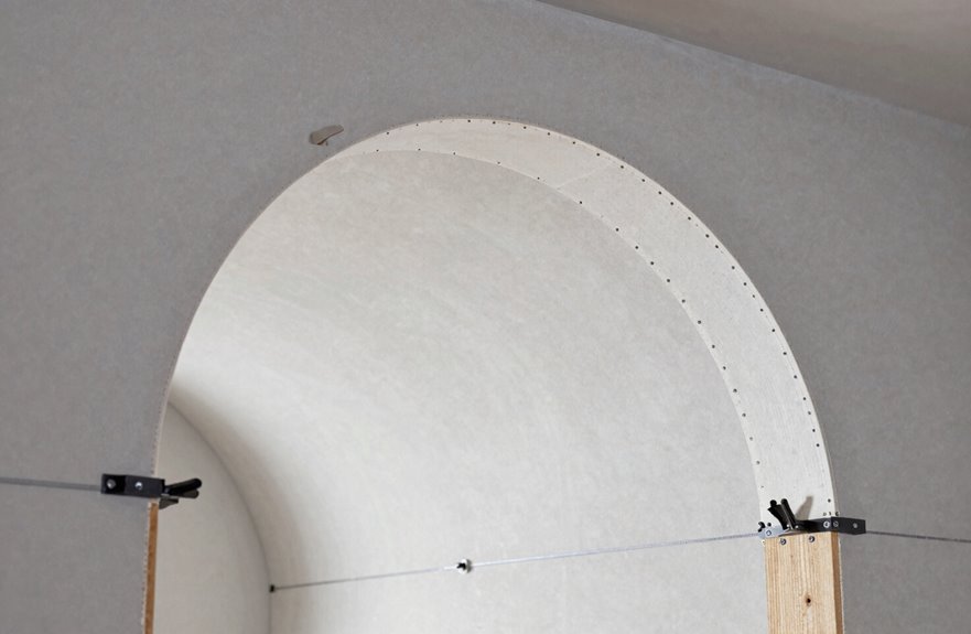 How to Build an Archway in 5 Steps 3 drywall curved arch installation steps