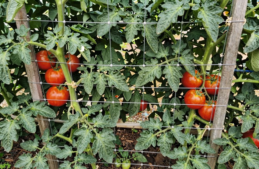 7 Ways to Support Tomato Plants Without Cages 4 heavy duty wire trellis construction