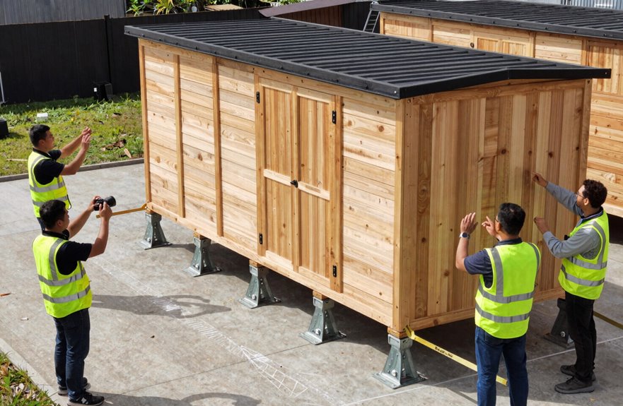 7 Steps to Move a Large Storage Shed Without Damage 5 labeled lift secure coordinated