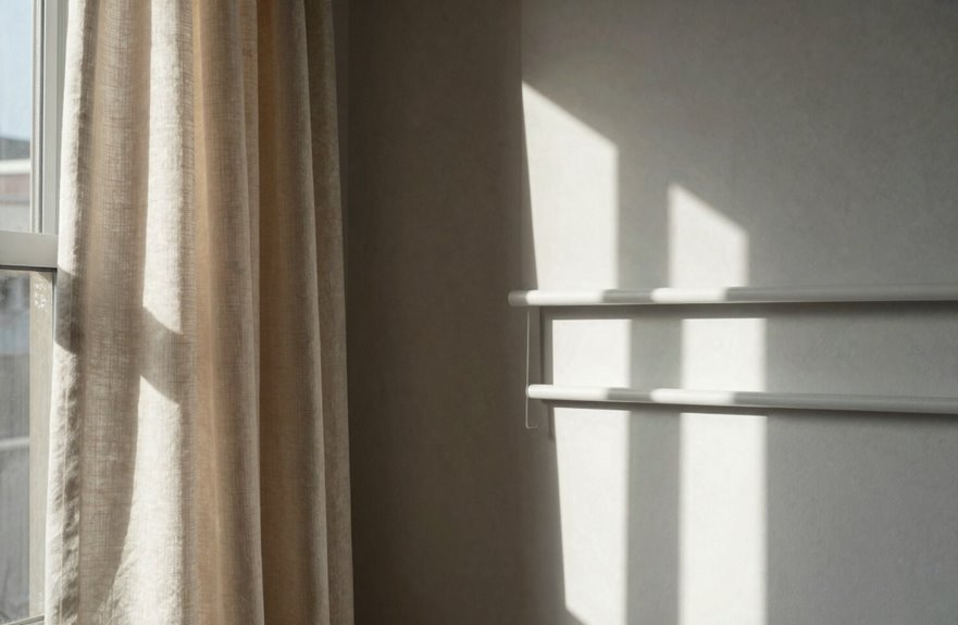 layered blinds with curtains