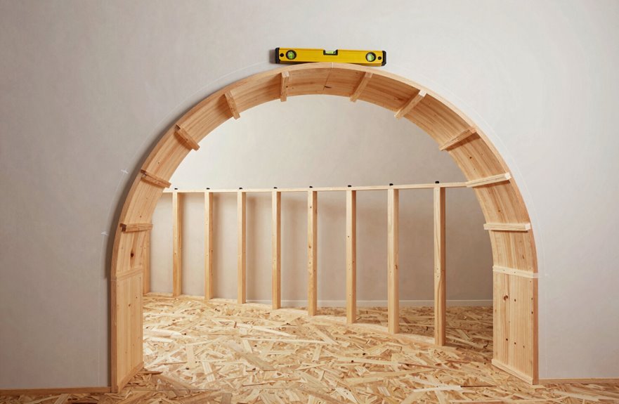 How to Build an Archway in 5 Steps 1 measure archway opening trace half circle